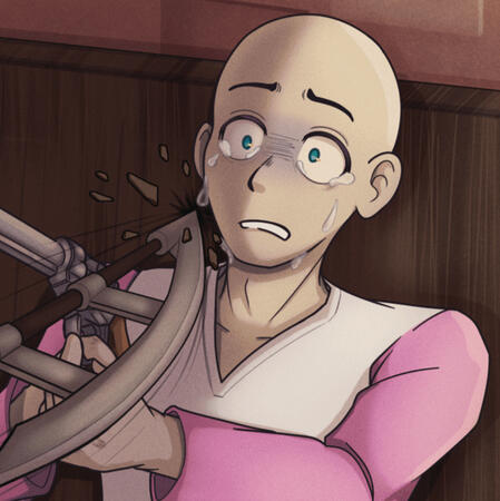 Two subjects, one fullbody and one half-body, with detailed background.